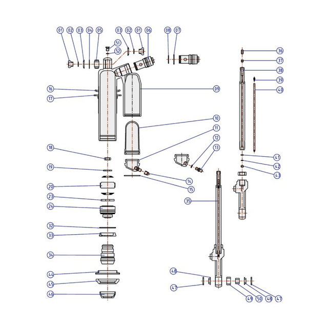 Pièces détachées amortisseur Showa Honda CRF 450 RX (17-21) - Écrou de valve de compr SUT07003