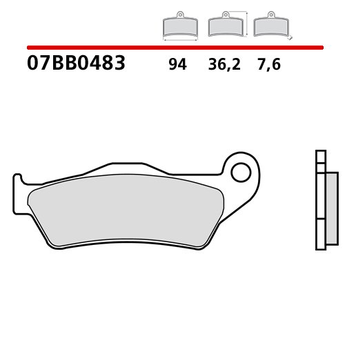 Plaquettes Brembo Ducati 450 MX (25) avant genuine 07BB0483