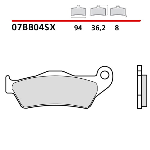 Plaquettes Brembo Ducati 450 MX (25) avant race 07BB04SX