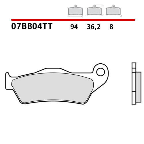 Plaquettes Brembo Husaberg 350 FE (13-14) avant ceramic 07BB04TT