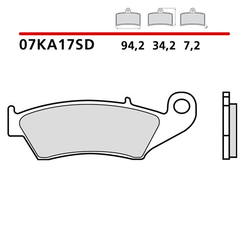 Plaquettes Brembo Suzuki RM 125 (96-12) avant standard 07KA17SD