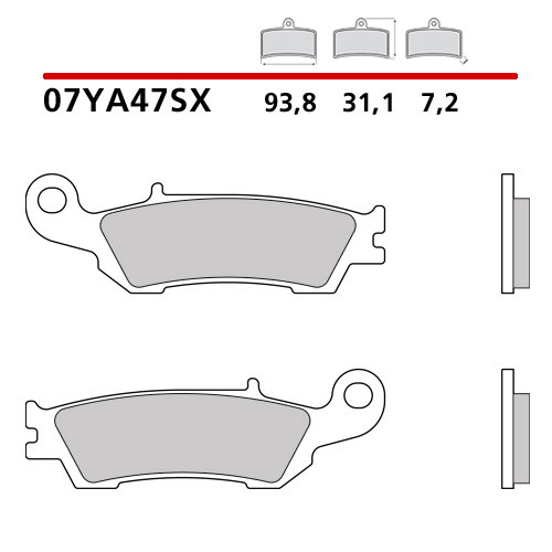 Plaquettes Brembo Yamaha YZ 250 (08-21) avant race 07YA47SX