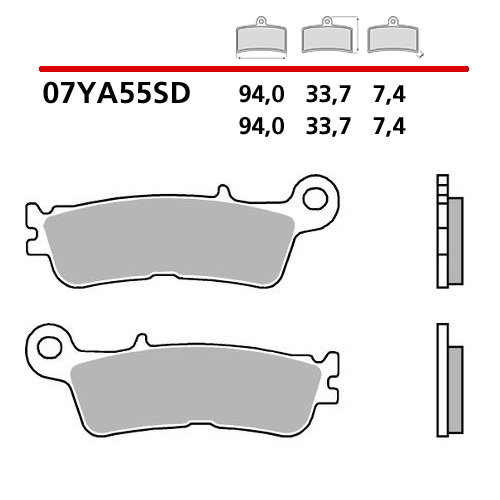 Plaquettes Brembo Fantic 300 XE (24-25) avant standard 07YA55SD