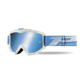 Masque Pro Grip Atzaki - Blanc écran miroir bleu