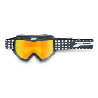 Masque Pro Grip Atzaki - Noir mat écran miroir orange