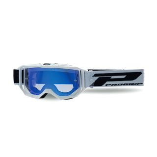 Masque Pro Grip Vision Go - Blanc écran miroir bleu