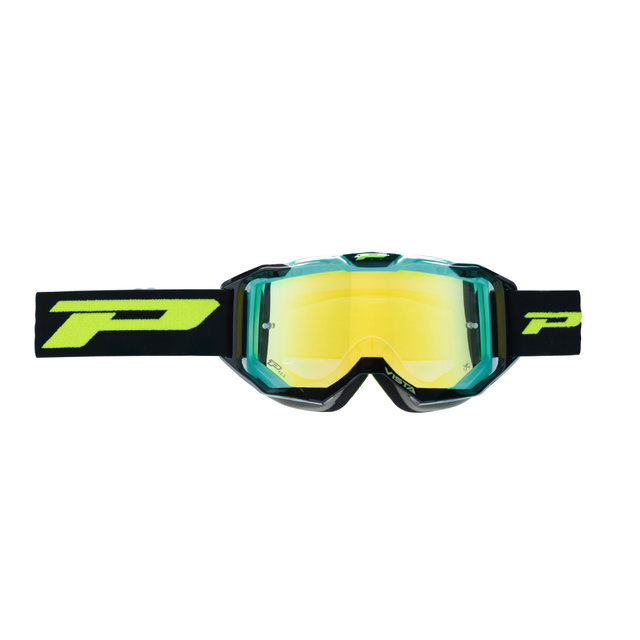Masque Pro Grip Vista - Noir Bleu clair Jaune fluo écran miroir jaune 3303-404-FL