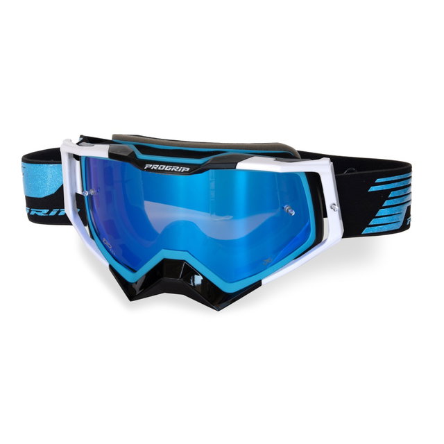 Masque Pro Grip Rapid - Bleu clair Noir Blanc écran miroir bleu 3309-379-FL
