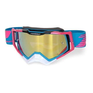 Masque Pro Grip Rapid - Bleu clair Fuxia Noir écran miroir jaune