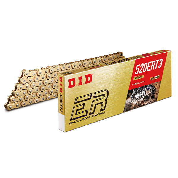 Chaîne DID pas 520 cross professionnel sans O-RING 120 maillons -or 520ERT3.120