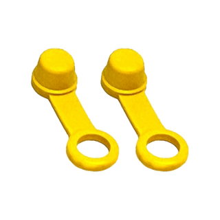 Paire de bouchons de liquide de frein jaunes Paire de bouchons de liquide de frein jaunes