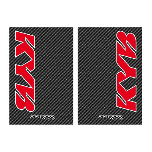 Kit autocollants fourreaux Kayaba fond carbone BL-5015K