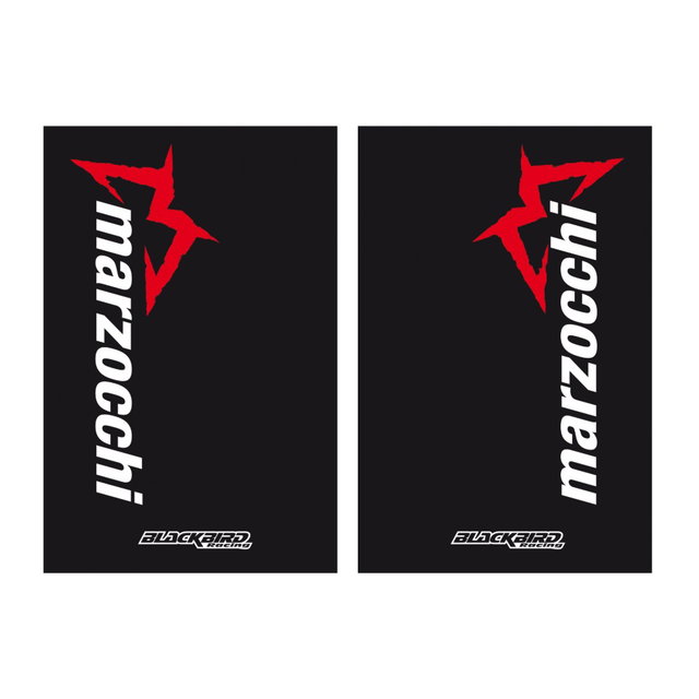 Kit autocollants fourreaux Marzocchi fond noir BL-5015M