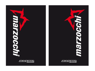 Kit autocollants fourreaux Marzocchi fond noir