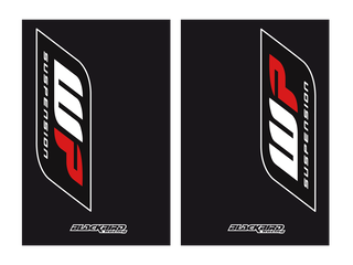 Kit autocollants fourreaux WP fond noir