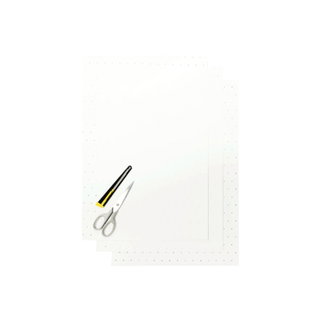 Feuilles adhésives Crystall blancs avec trous