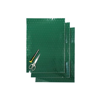 Feuilles adhésives Crystall verts avec trous