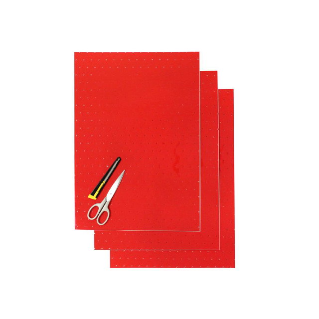 Feuilles adhésives Crystall rouges avec trous BL-5052/60