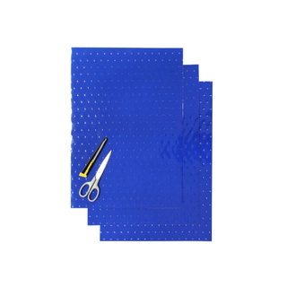 Feuilles adhésives Crystall bleu avec trous