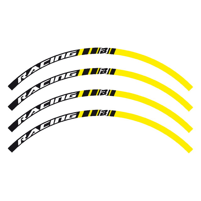 Kit autocollants roue Blackbird jaunes BL-5081/40