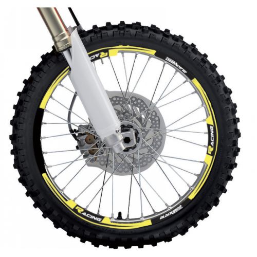 Kit autocollants roue Blackbird Wing jaune fluo BL-5088/40
