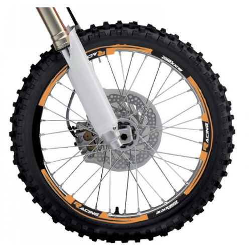 Kit autocollants roue Blackbird Wing orange fluo BL-5088/90