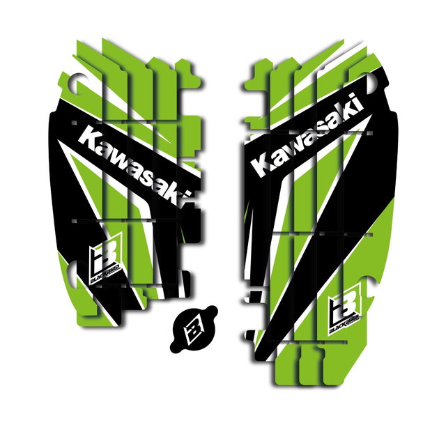 Autocollants de grille de radiateur Kawasaki KX 450 F (09-15) Dream 4 BL-A401N