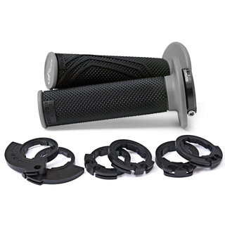 Paire de poignées Lock-On Domino D200 - noir gris Paire de poignées Lock-On Domino D200 - noir gris