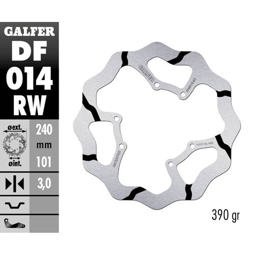 Disque de frein Galfer Race Honda CRF 250 R (04-14) avant DF014RW