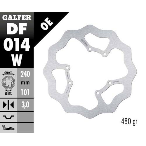 Disque de frein Galfer Wave Honda CR 125 (95-07) avant DF014W