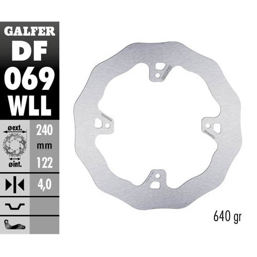 Disque de frein Galfer Wave Honda CRF 250 X (04-17) arrière plein DF069WLL