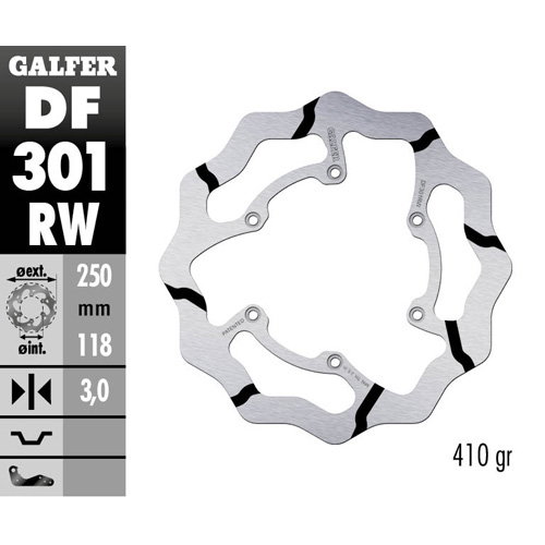 Disque de frein Galfer Race Suzuki RM 250 (89-12) avant DF301RW