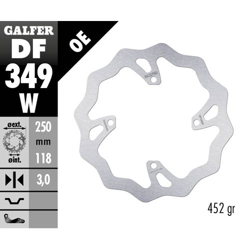 Disque de frein Galfer Wave Suzuki RMZ 250 (07-18) avant DF349W
