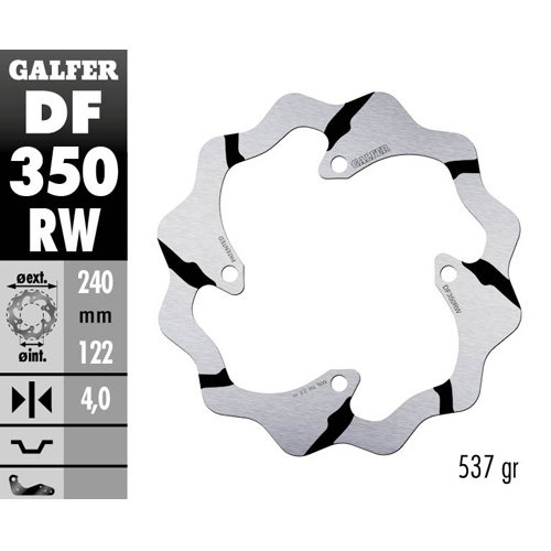 Disque de frein Galfer Race Suzuki RMZ 450 (05-25) arrière DF350RW