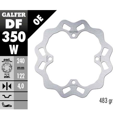Disque de frein Galfer Wave Suzuki RMZ 450 (05-25) arrière DF350W