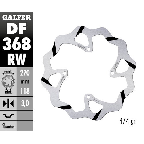Disque de frein Galfer Race Suzuki RMZ 450 (18-25) avant DF368RW