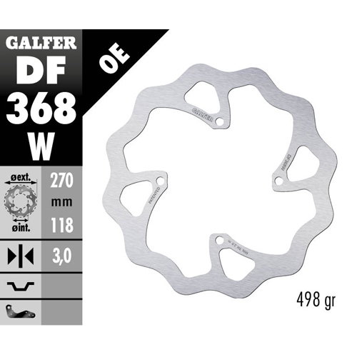 Disque de frein Galfer Wave Suzuki RMZ 250 (19-25) avant DF368W