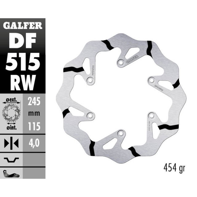 Disque de frein Galfer Race Yamaha YZ 125 (19-21) arrière DF515RW