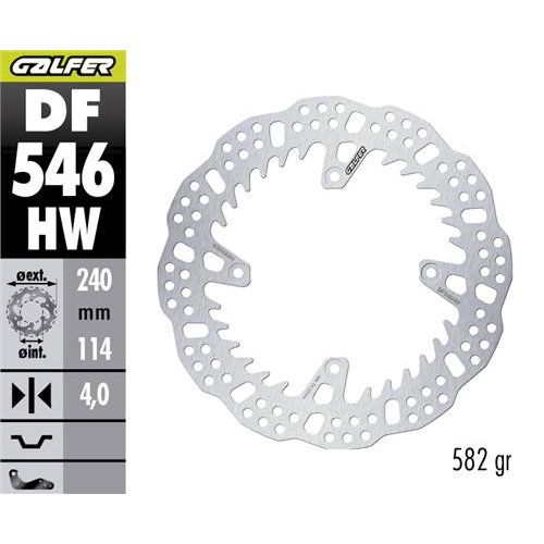 Disque de frein Galfer Shark Ducati 450 MX (25) arrière DF546HW