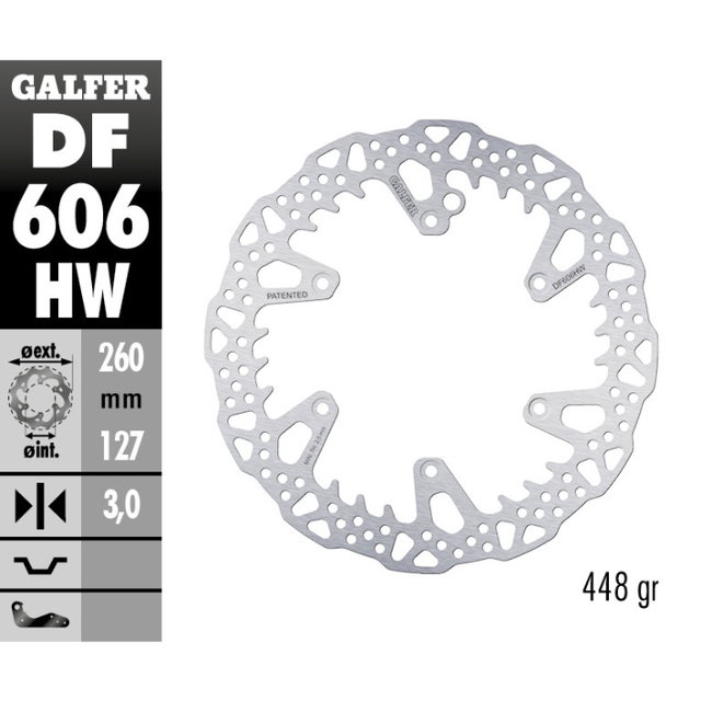 Disque de frein Galfer Shark Husaberg 300 TE (10-14) avant DF606HW