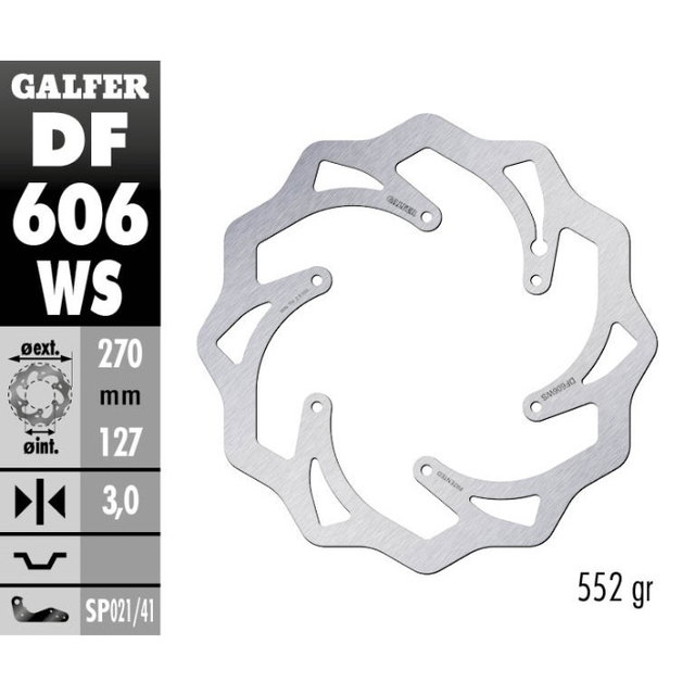 Disque de frein Galfer Wave Husaberg 450 FE (04-14) avant maggiorato DF606WS