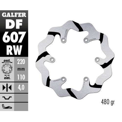 Disque de frein Galfer Race Husaberg 250 FE (13-14) arrière DF607RW