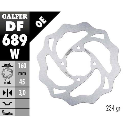 Disque de frein Galfer Wave KTM 65 SX (04-22) arrière DF689W