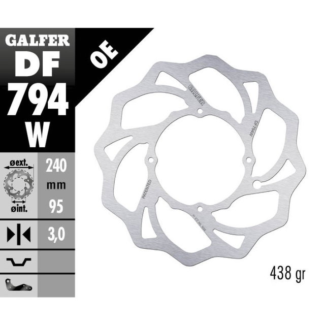 Disque de frein Galfer Wave KTM 85 SX (13-25) avant DF794W