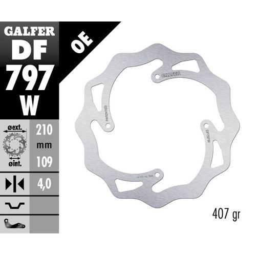 Disque de frein Galfer Wave KTM 85 SX (11-20) arrière DF797W