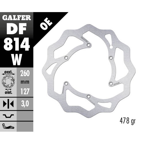 Disque de frein Galfer Wave Beta RR 430 (15-25) avant DF814W