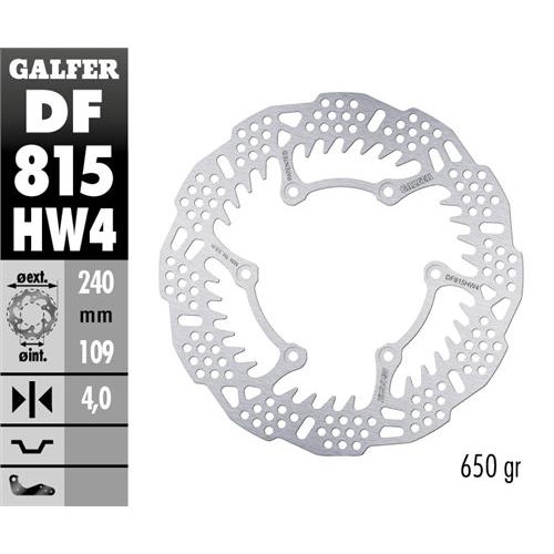 Disque de frein Galfer Shark Beta RR 200 (19-25) arrière - 4 mm DF815HW4