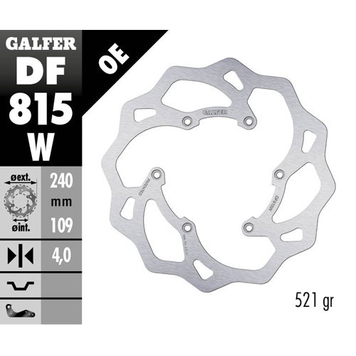 Disque de frein Galfer Wave Beta RR 350 (13-25) arrière DF815W