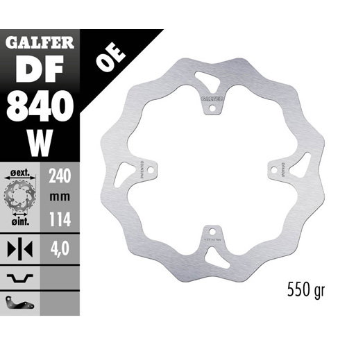 Disque de frein Galfer Wave TM EN/MX 300 (15-25) arrière DF840W