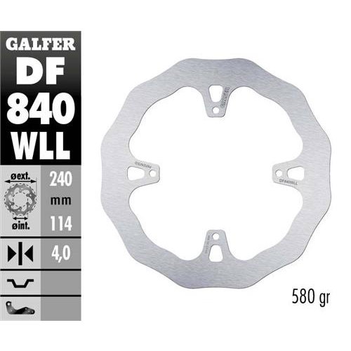 Disque de frein Galfer Wave TM EN/MX 300 (15-25) arrière plein DF840WLL